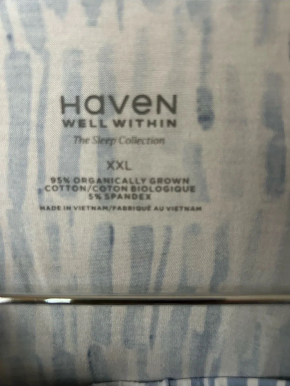 Haven Well Within Ikat Blue & White Striped Lounge Pajama Set cotton Jersey.